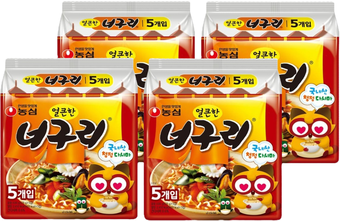 농심 얼큰한너구리 120g 20개